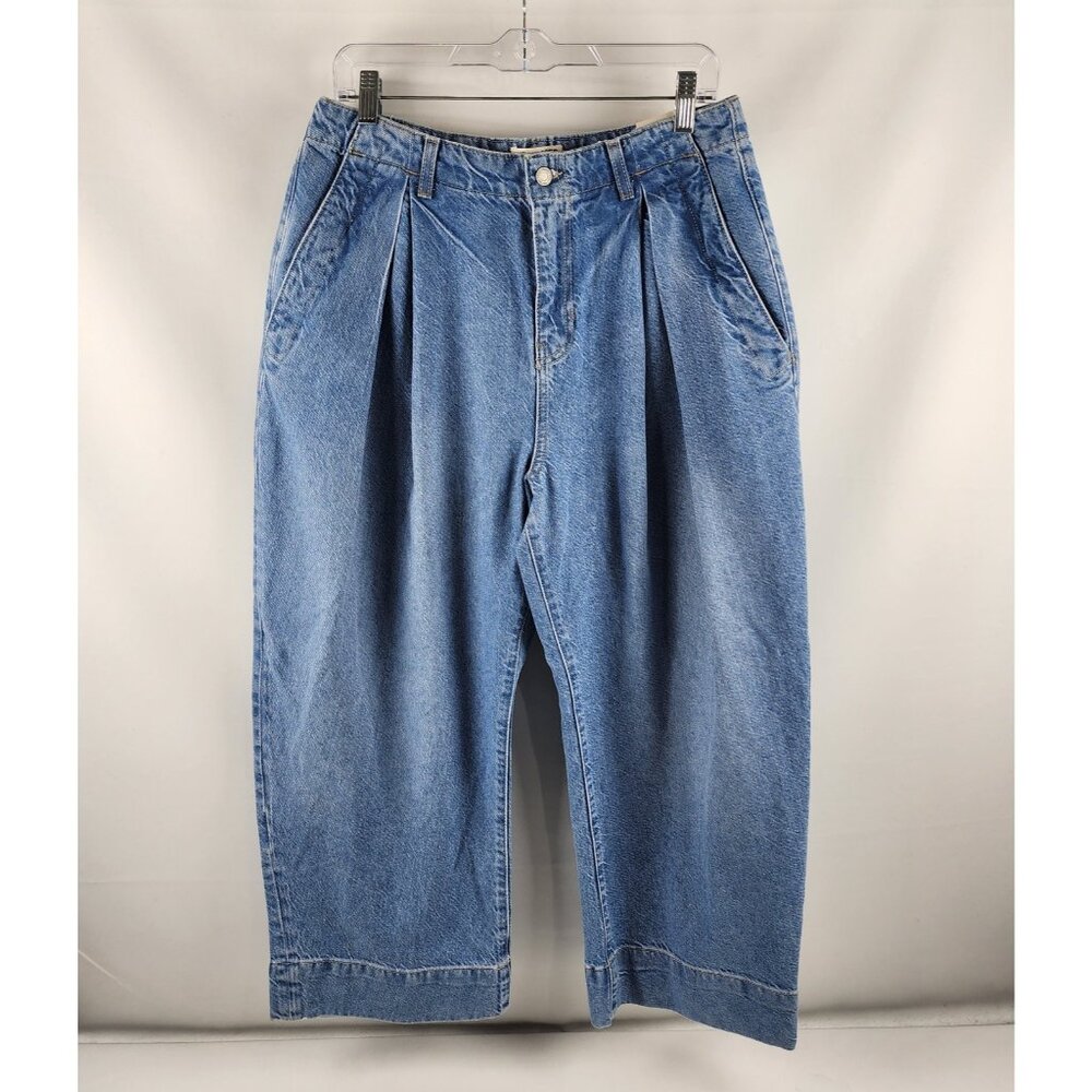 We The Free Jeans Womens 28 Blue Crvy New Spin Wide Leg Trousers (28x25) NWT